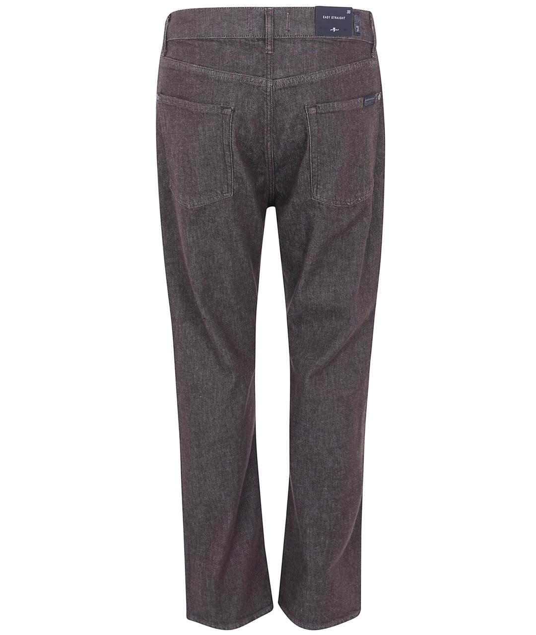 7 FOR ALL MANKIND Коричневые хлопковые повседневные брюки, фото 2