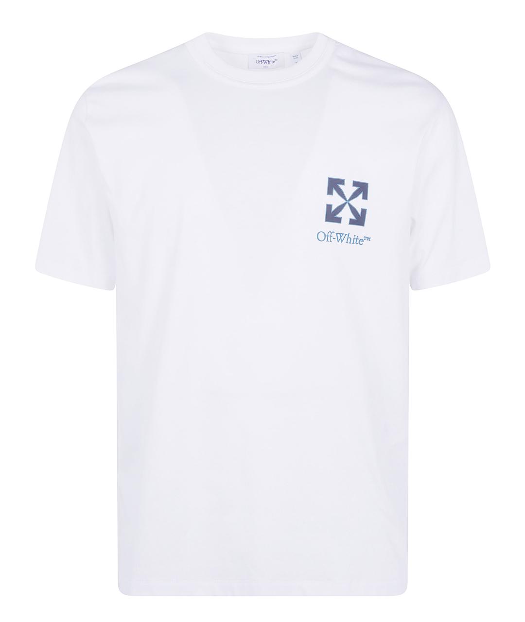 OFF-WHITE Белая хлопковая футболка, фото 1