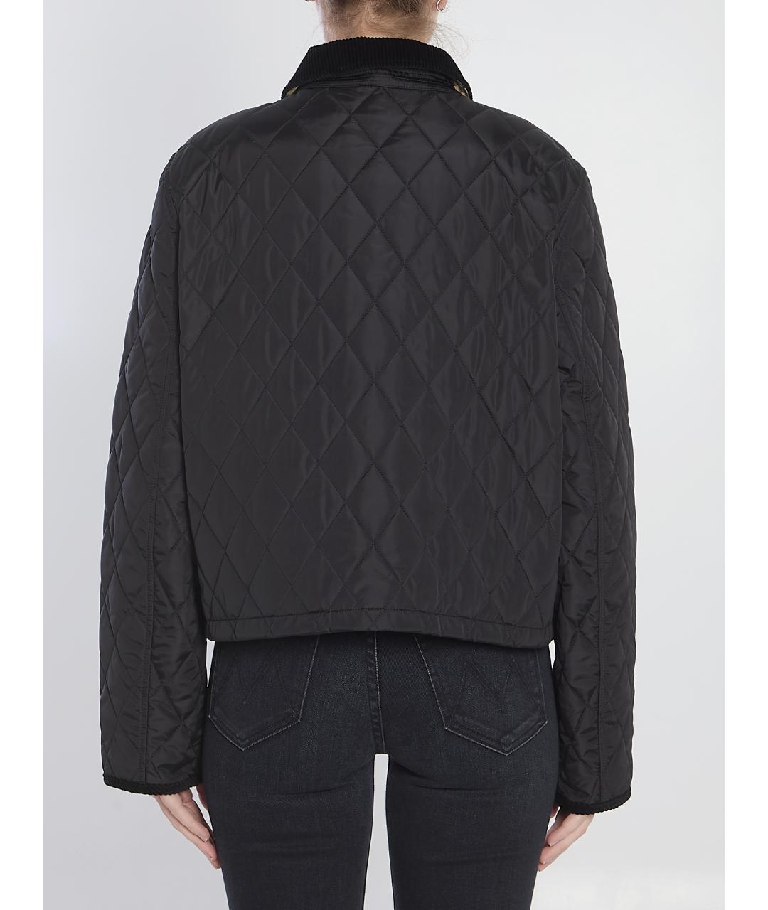 BURBERRY Черная полиамидовая куртка, фото 4