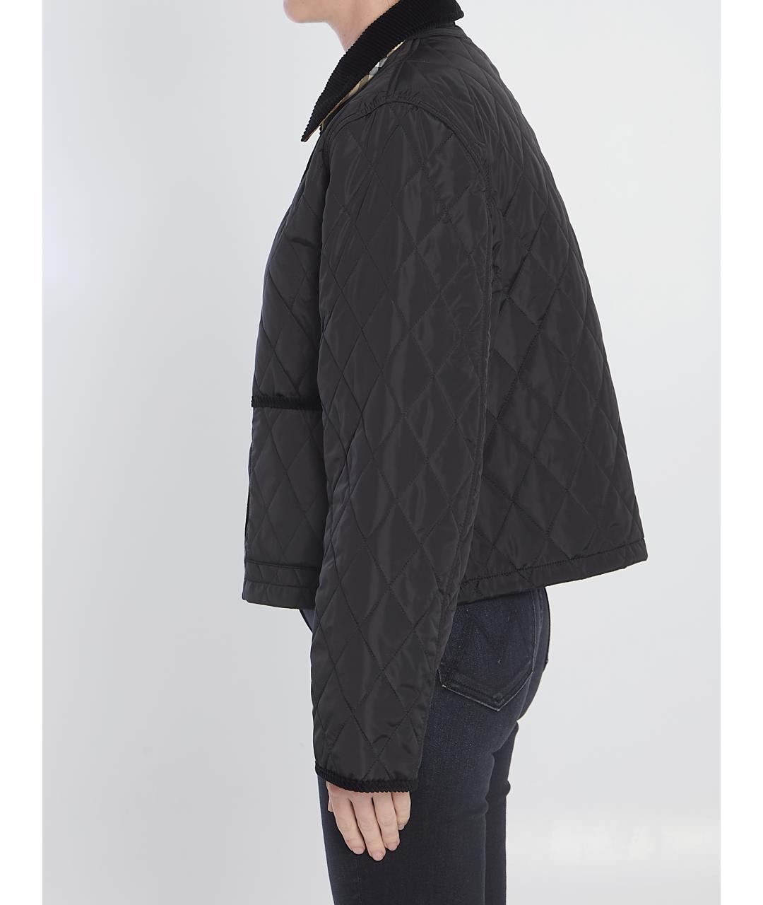 BURBERRY Черная полиамидовая куртка, фото 3