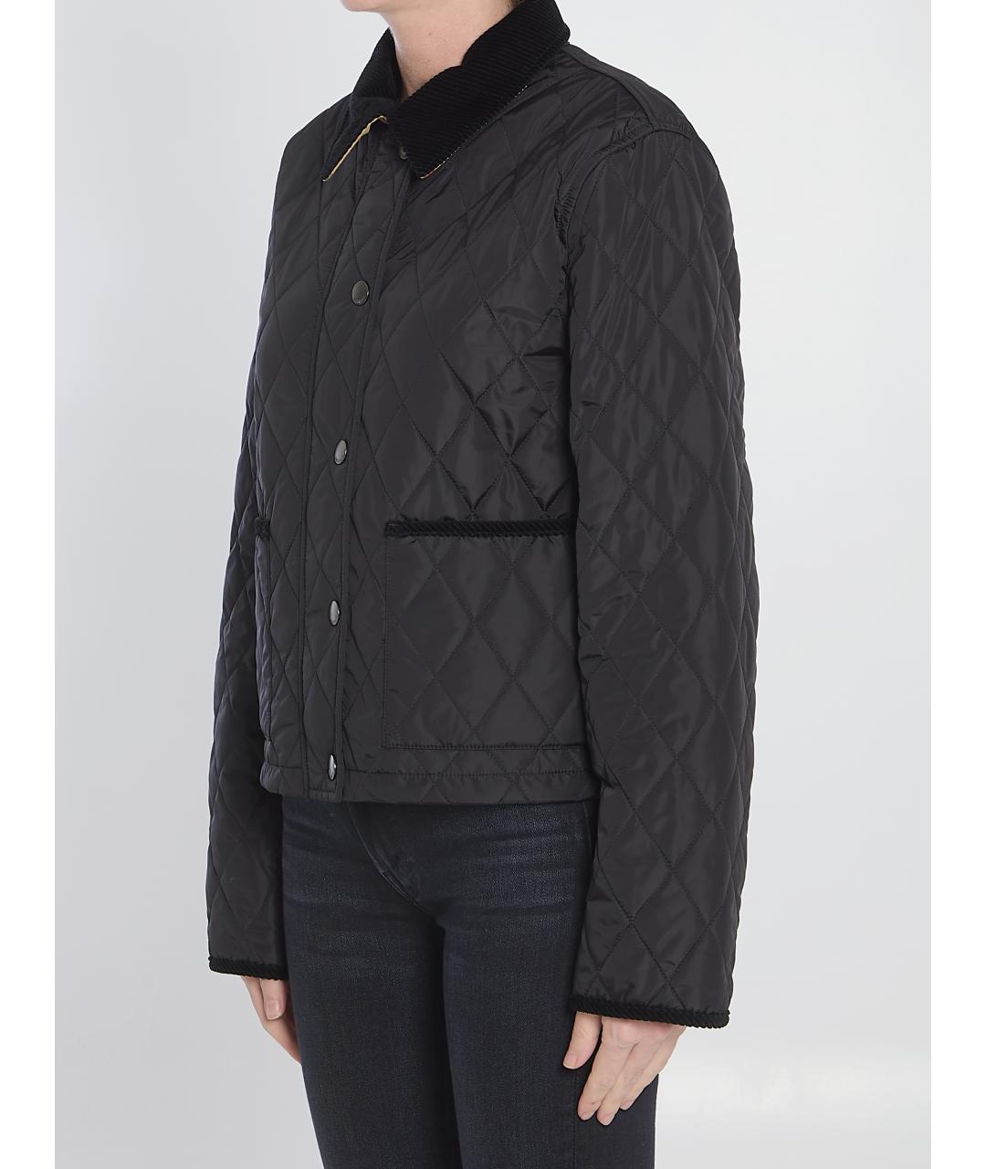 BURBERRY Черная полиамидовая куртка, фото 2