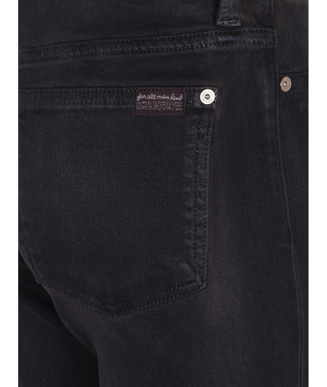 7 FOR ALL MANKIND Коричневые хлопковые прямые джинсы, фото 3