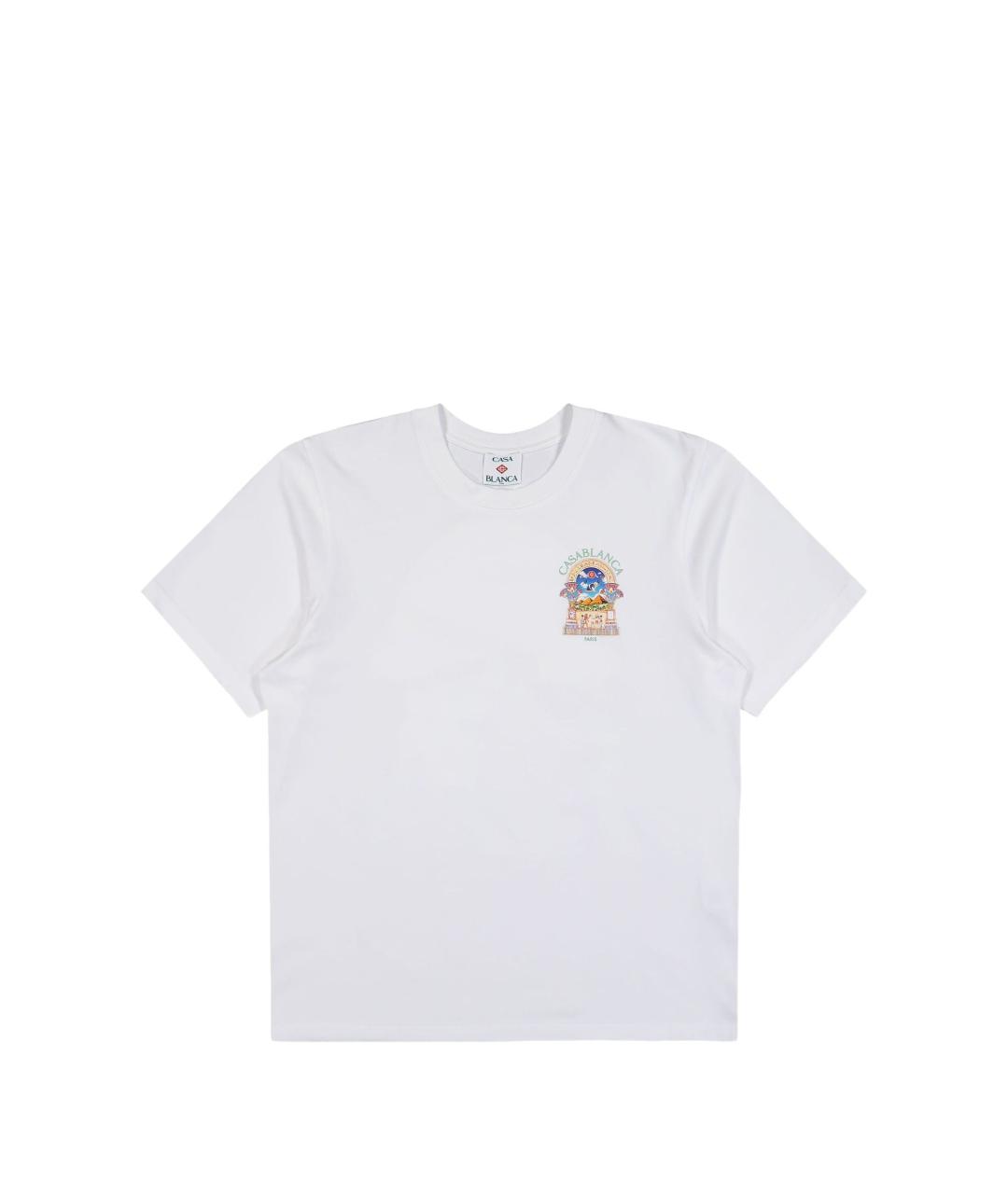 CASABLANCA Белая хлопковая футболка, фото 1