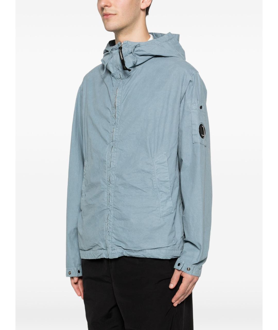 CP COMPANY Голубая хлопковая куртка, фото 2