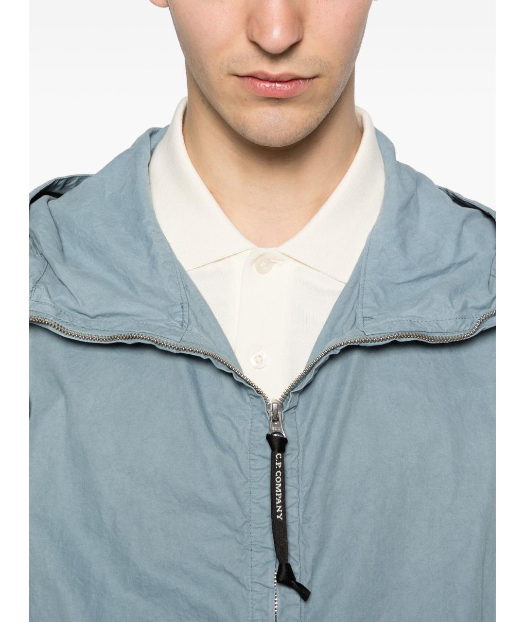 CP COMPANY Голубая хлопковая куртка, фото 4