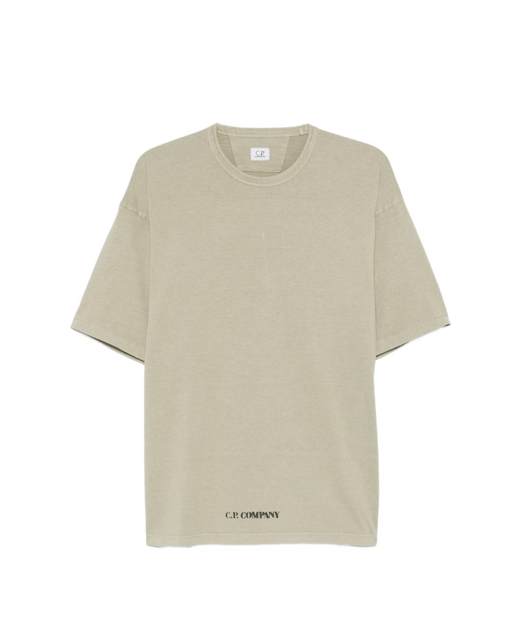 CP COMPANY Бежевая хлопковая футболка, фото 1