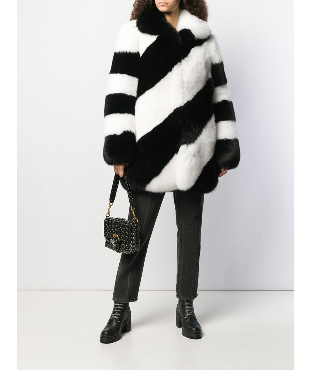 SAINT LAURENT Мульти меховая шуба, фото 2