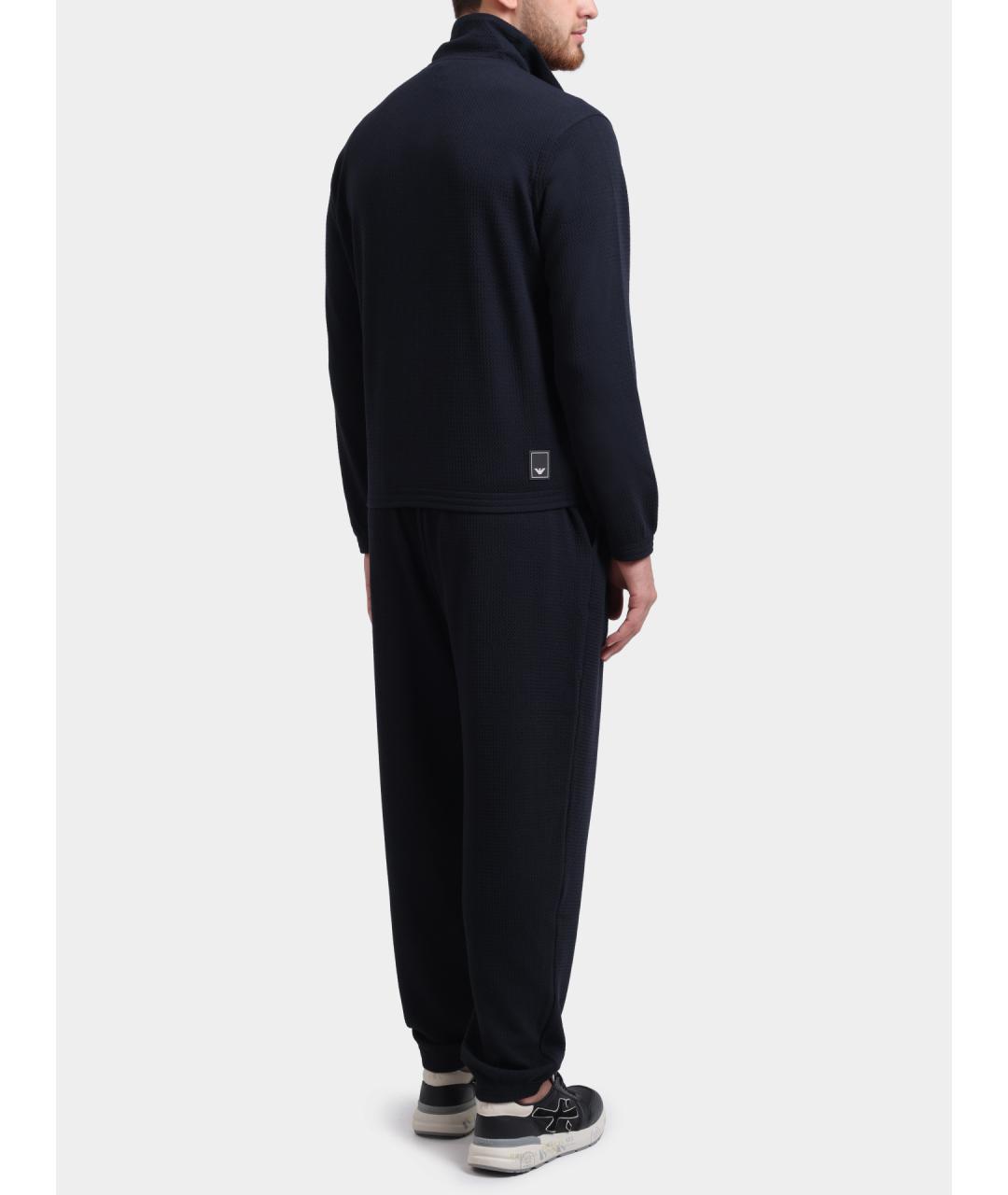 EMPORIO ARMANI Темно-синие повседневные брюки, фото 5