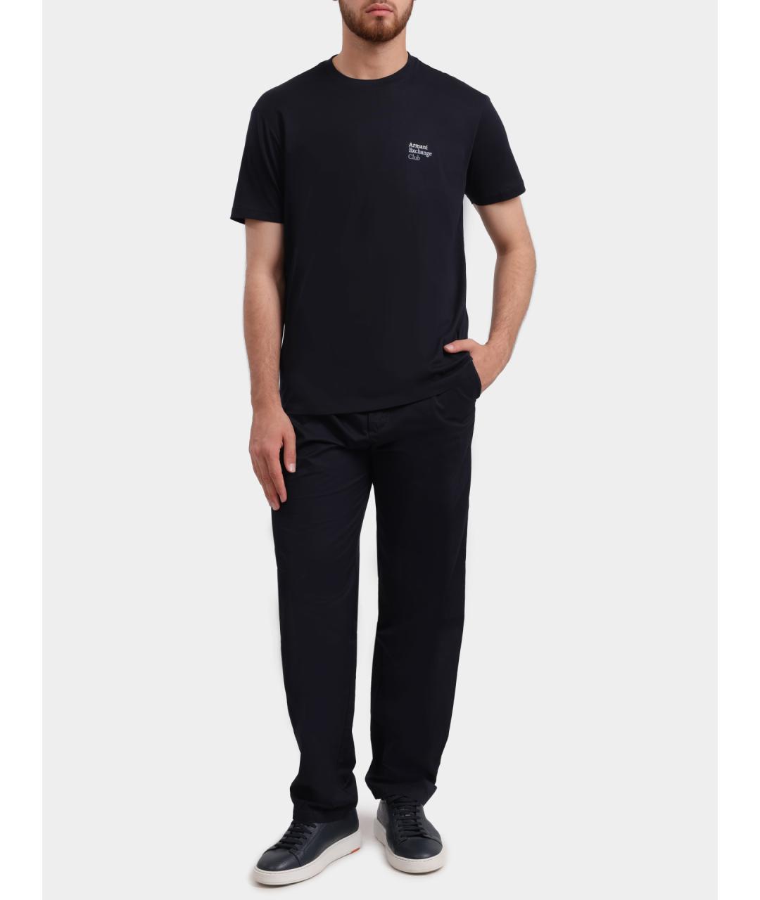 ARMANI EXCHANGE Темно-синие повседневные брюки, фото 2