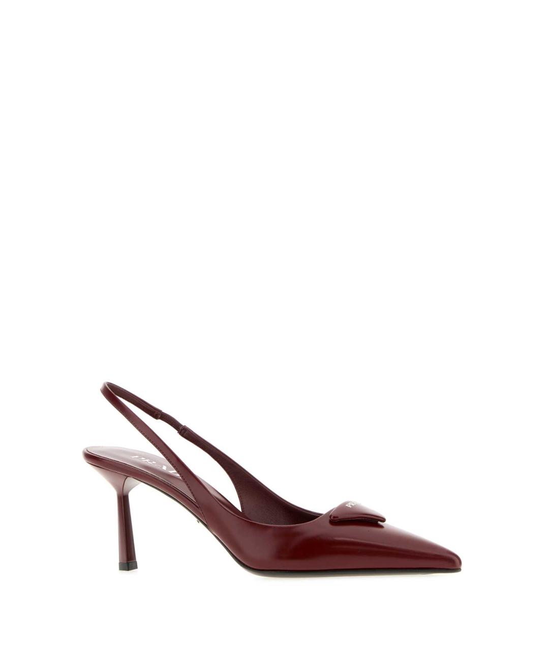 PRADA Бордовые кожаные туфли, фото 2