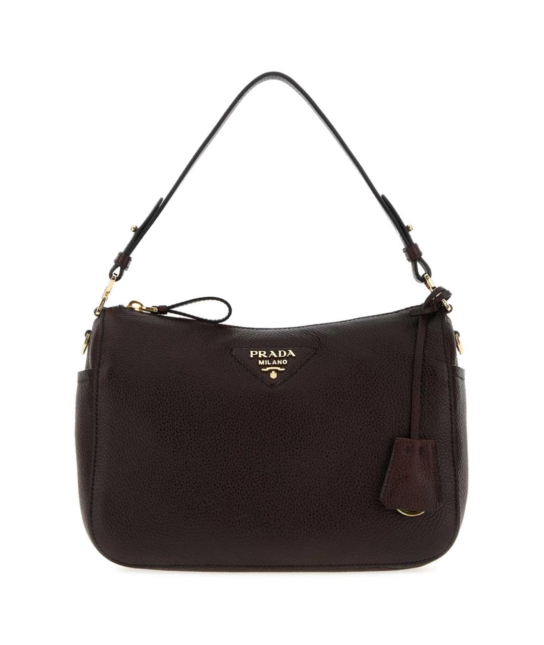 PRADA Коричневая кожаная сумка через плечо, фото 1