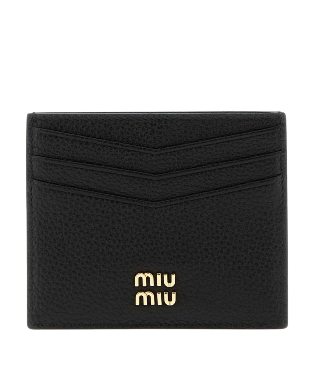 MIU MIU Черный кожаный кардхолдер, фото 1
