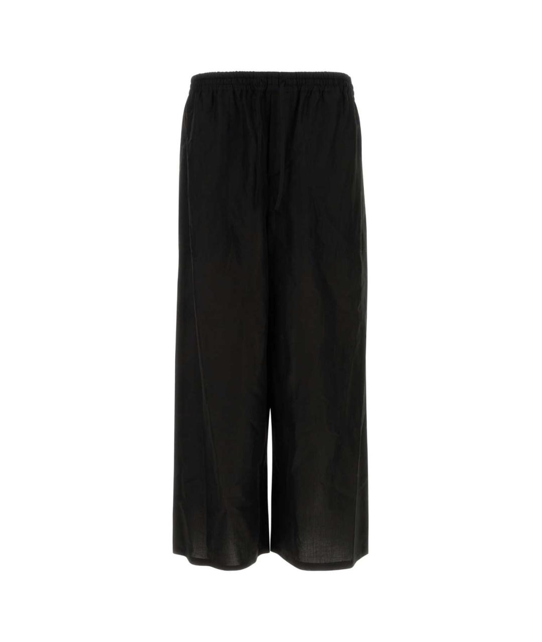 LOEWE Черные вискозные повседневные брюки, фото 1