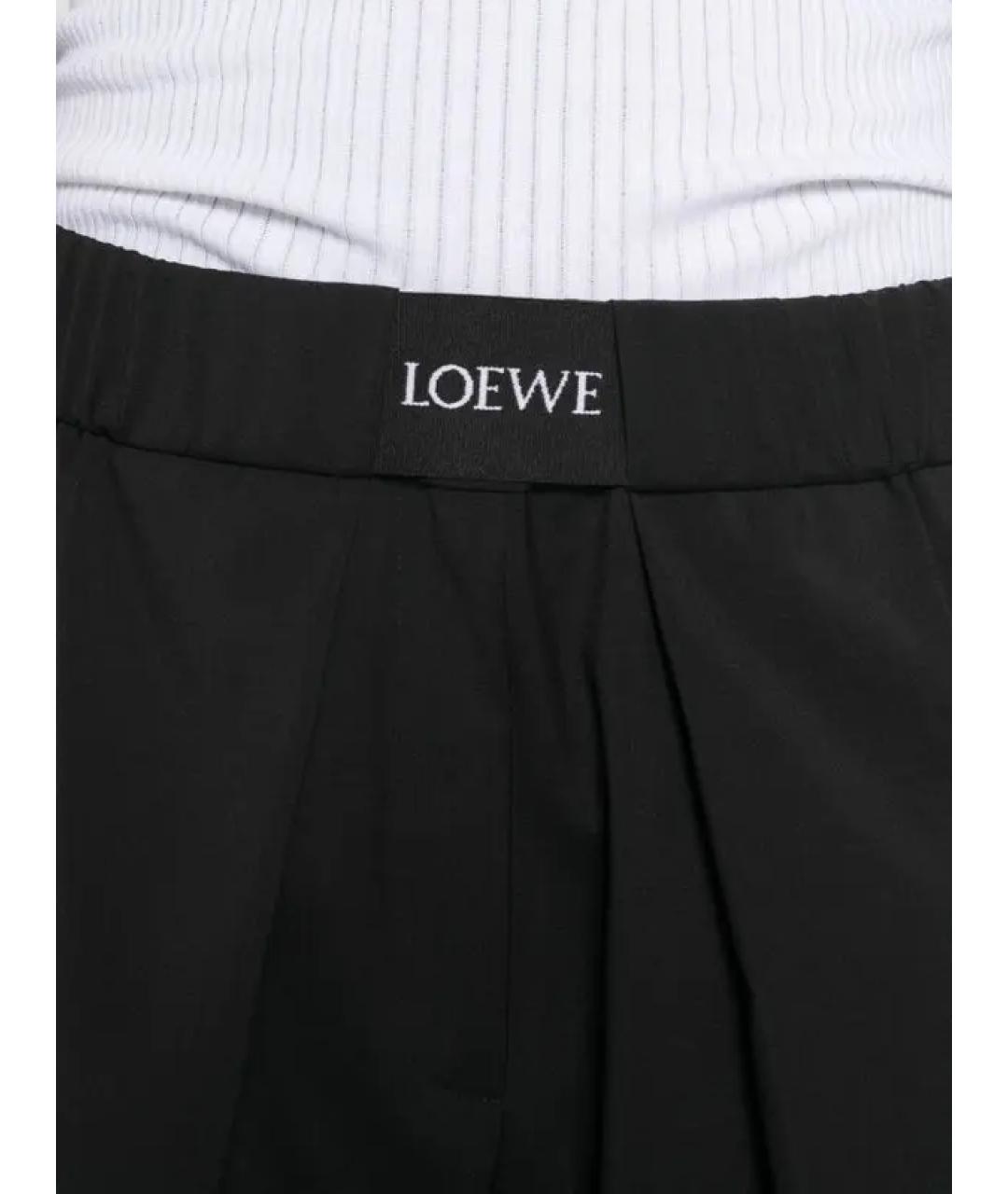 LOEWE Черные прямые брюки, фото 3