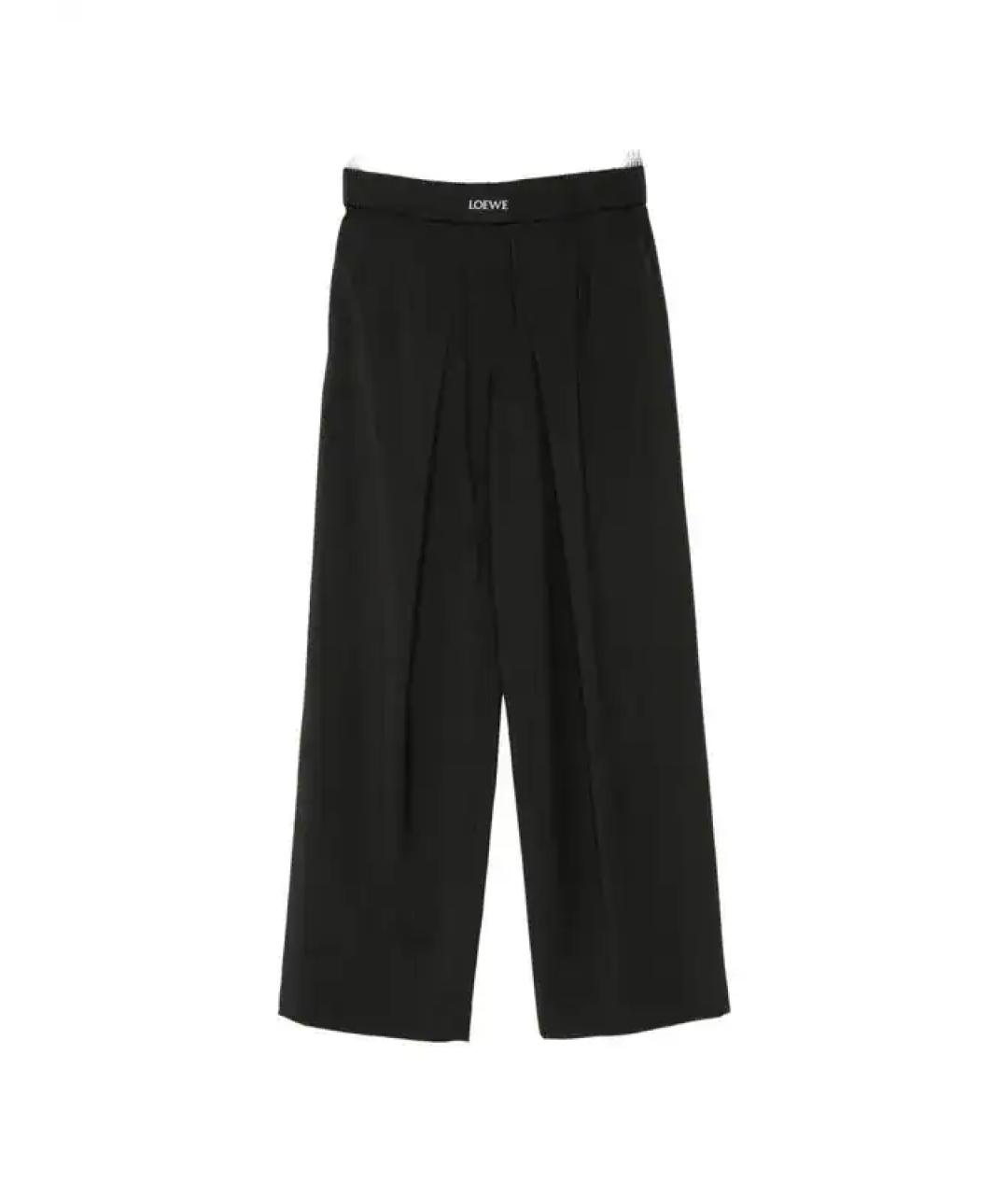 LOEWE Черные прямые брюки, фото 1