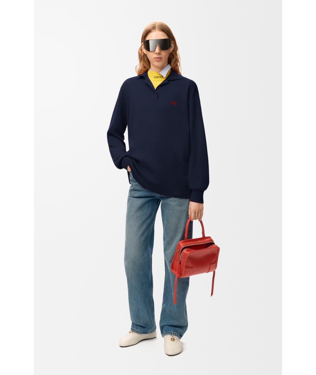 LOEWE Синие хлопковые прямые джинсы, фото 3