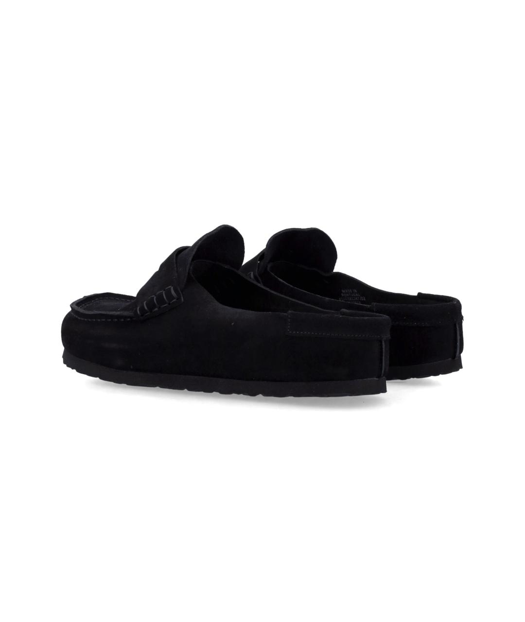 BIRKENSTOCK Черные кожаные шлепанцы, фото 3