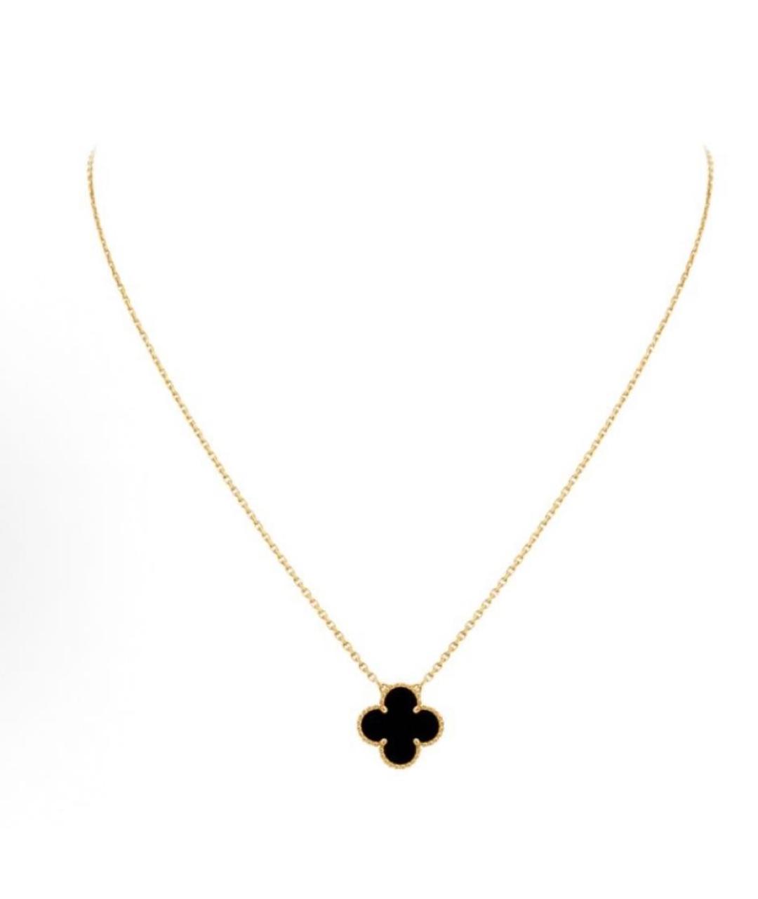VAN CLEEF & ARPELS Черная подвеска из желтого золота, фото 4