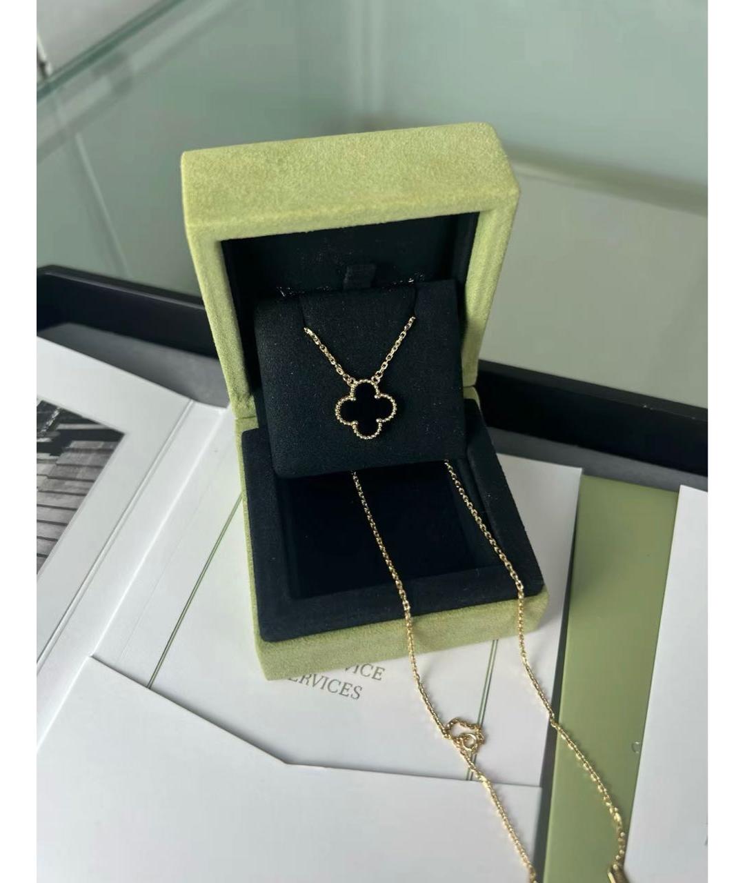 VAN CLEEF & ARPELS Черная подвеска из желтого золота, фото 2