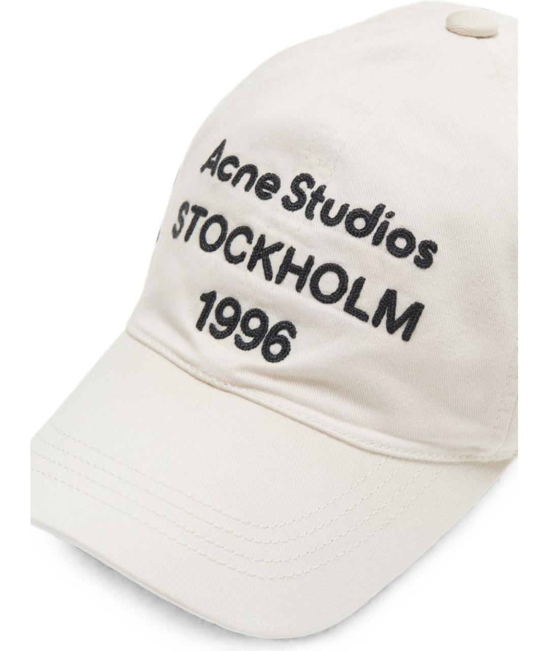 ACNE STUDIOS Белая хлопковая кепка/бейсболка, фото 2