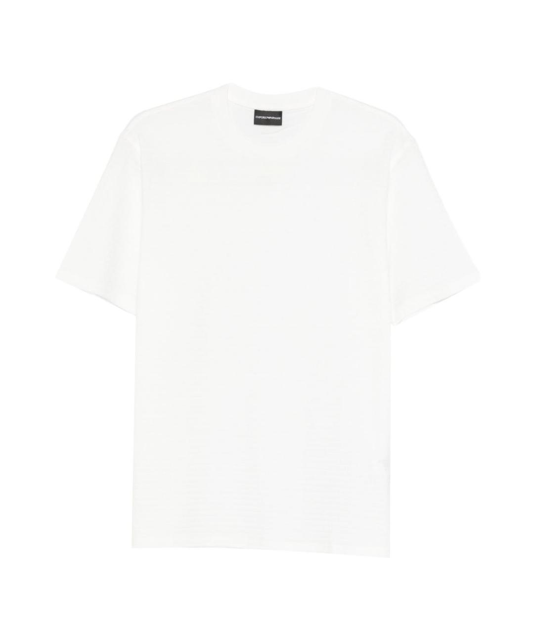 EMPORIO ARMANI Белая хлопковая футболка, фото 1