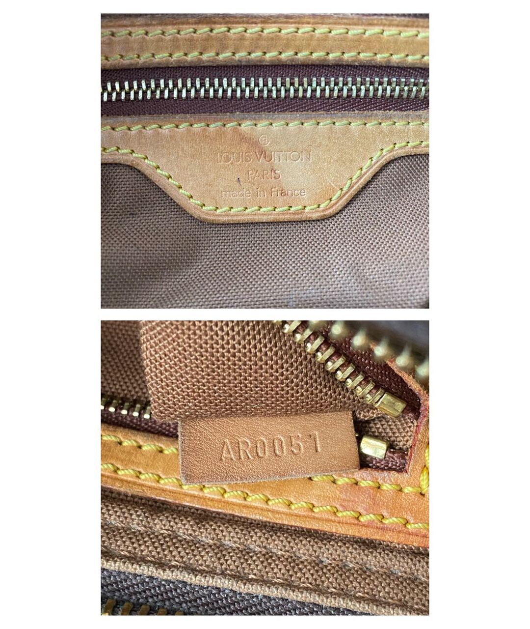 LOUIS VUITTON Коричневая кожаная сумка через плечо, фото 7