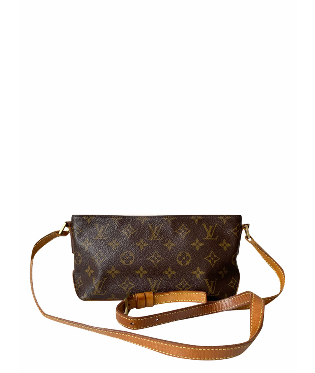 LOUIS VUITTON Коричневая кожаная сумка через плечо, фото 1