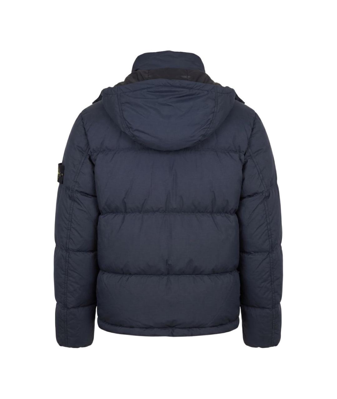 STONE ISLAND Синий полиамидовый пуховик, фото 2
