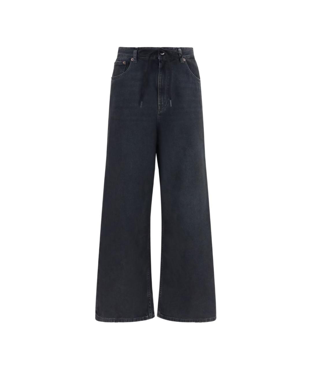 MM6 MAISON MARGIELA Черные хлопковые прямые джинсы, фото 1