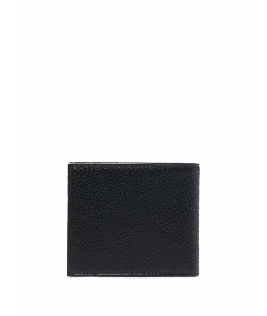 EMPORIO ARMANI Черный кожаный кошелек, фото 2