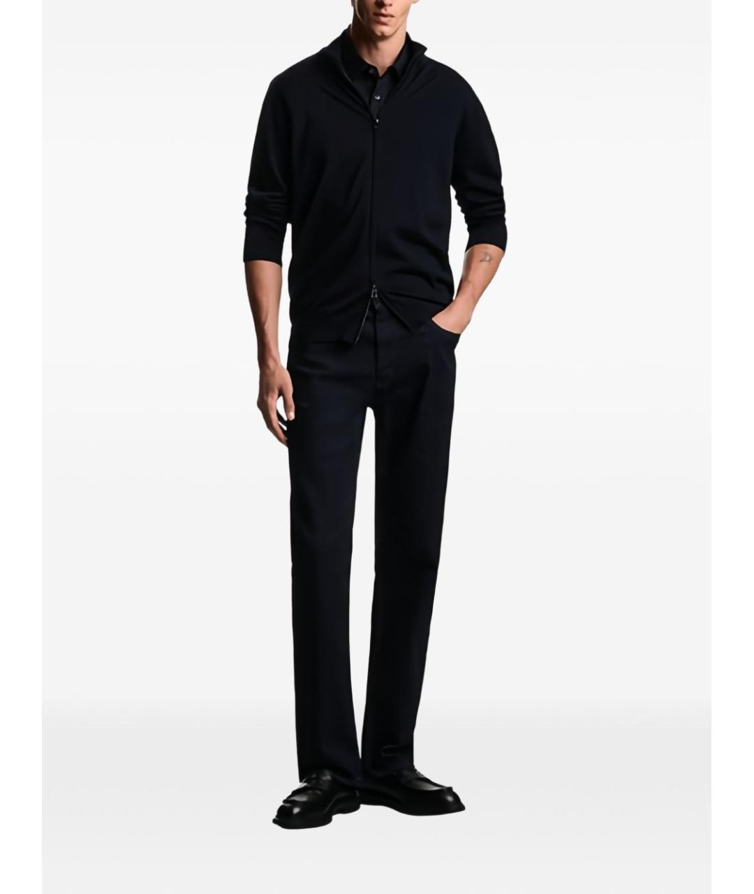 EMPORIO ARMANI Темно-синяя хлопковая классическая рубашка, фото 4
