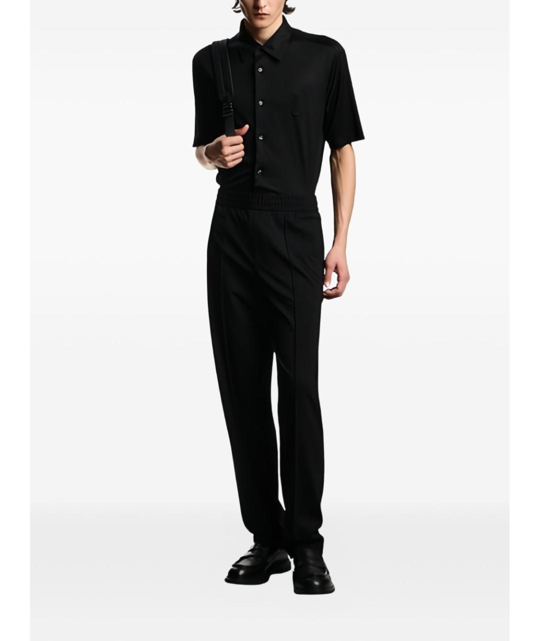 EMPORIO ARMANI Черная хлопко-лиоцелловая классическая рубашка, фото 4