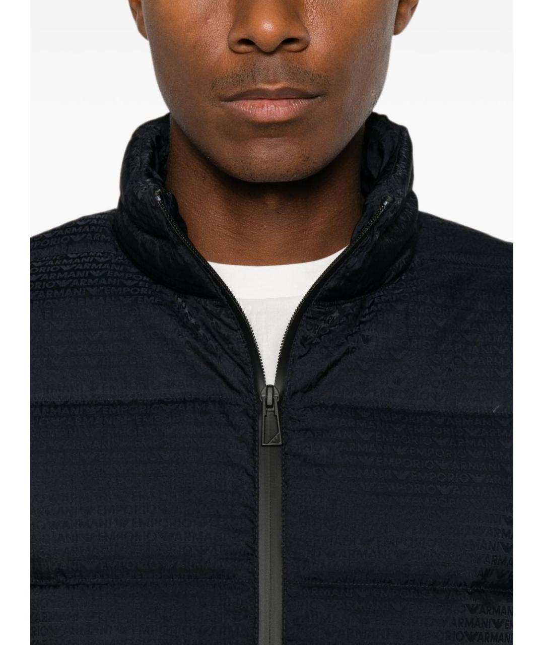 EMPORIO ARMANI Синяя полиамидовая куртка, фото 4
