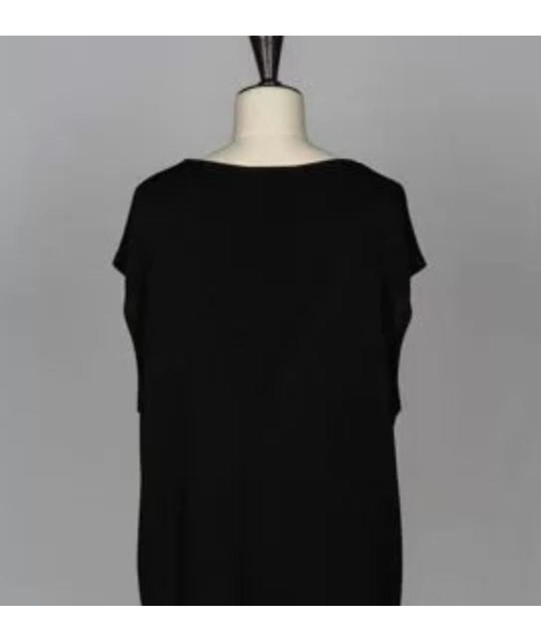 ANN DEMEULEMEESTER Черная вискозная майка, фото 4