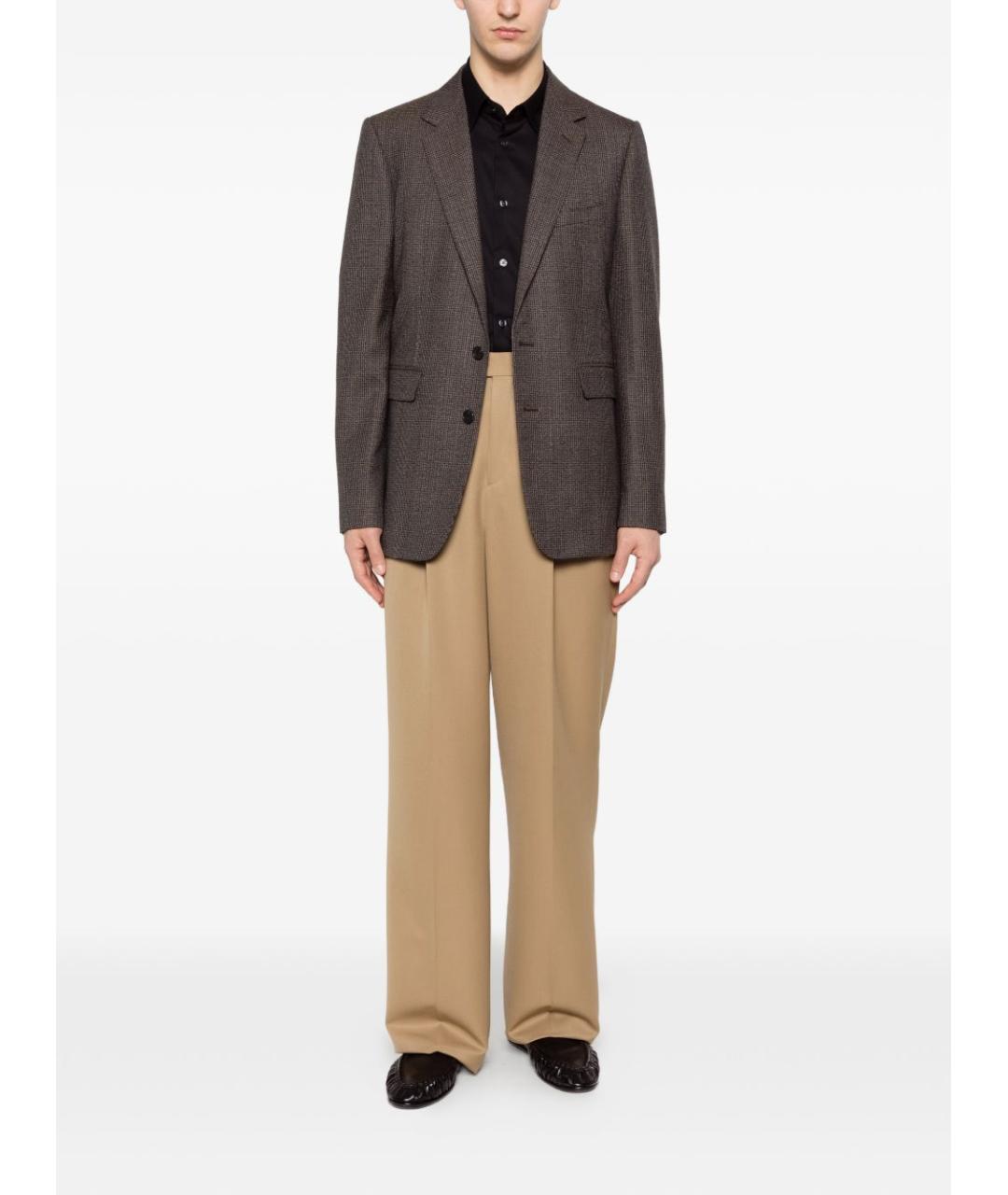 EMPORIO ARMANI Черная хлопковая классическая рубашка, фото 4