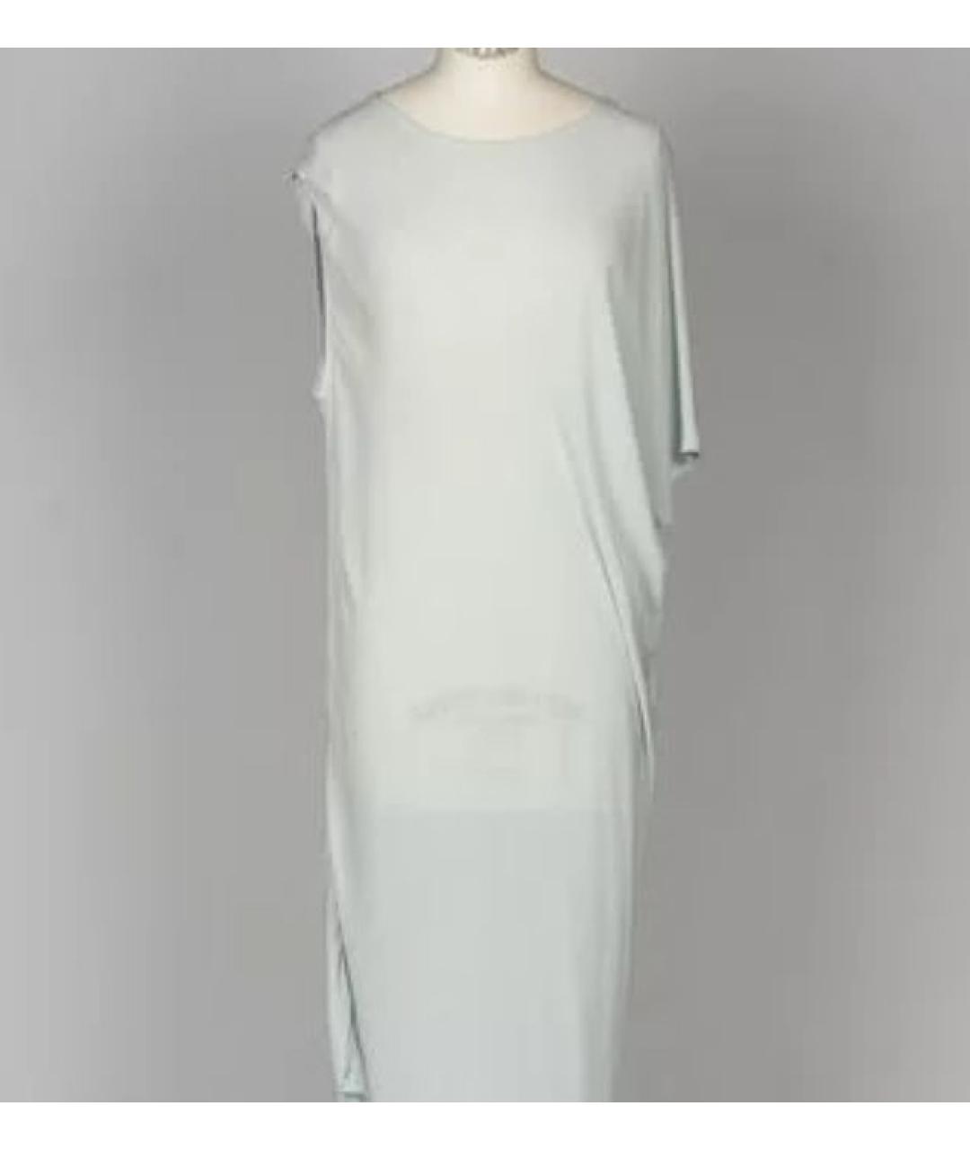ANN DEMEULEMEESTER Голубое вискозное повседневное платье, фото 4