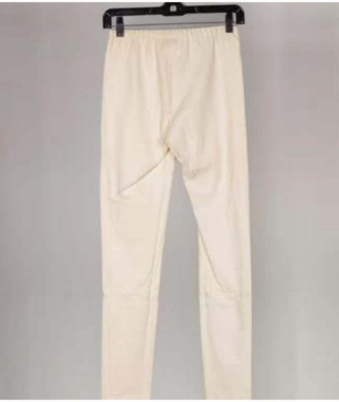 ANN DEMEULEMEESTER Бежевые кожаные брюки узкие, фото 4