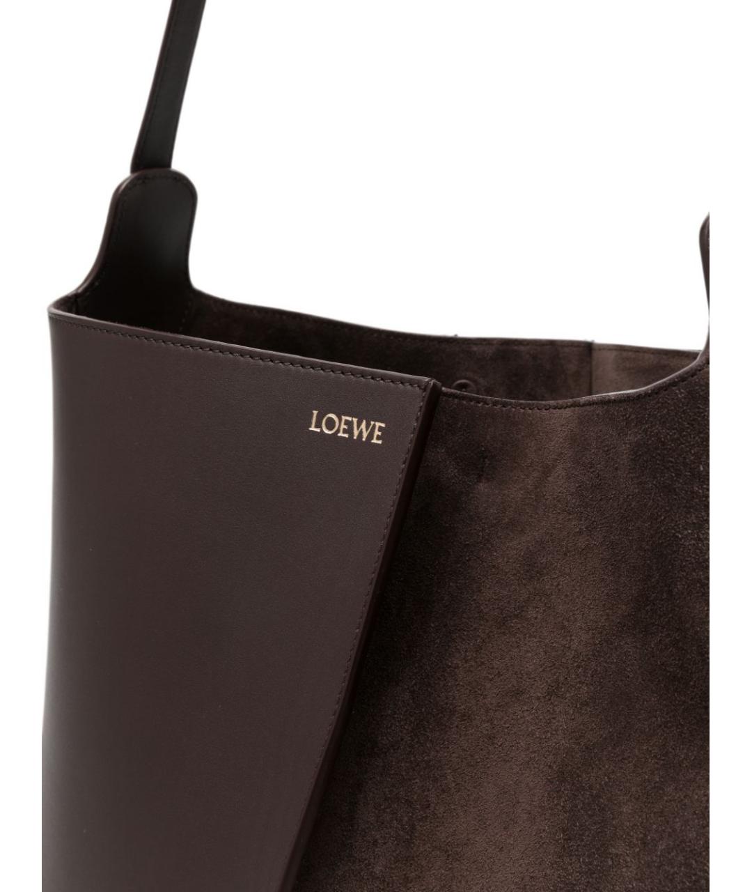 LOEWE Коричневая кожаная сумка тоут, фото 5