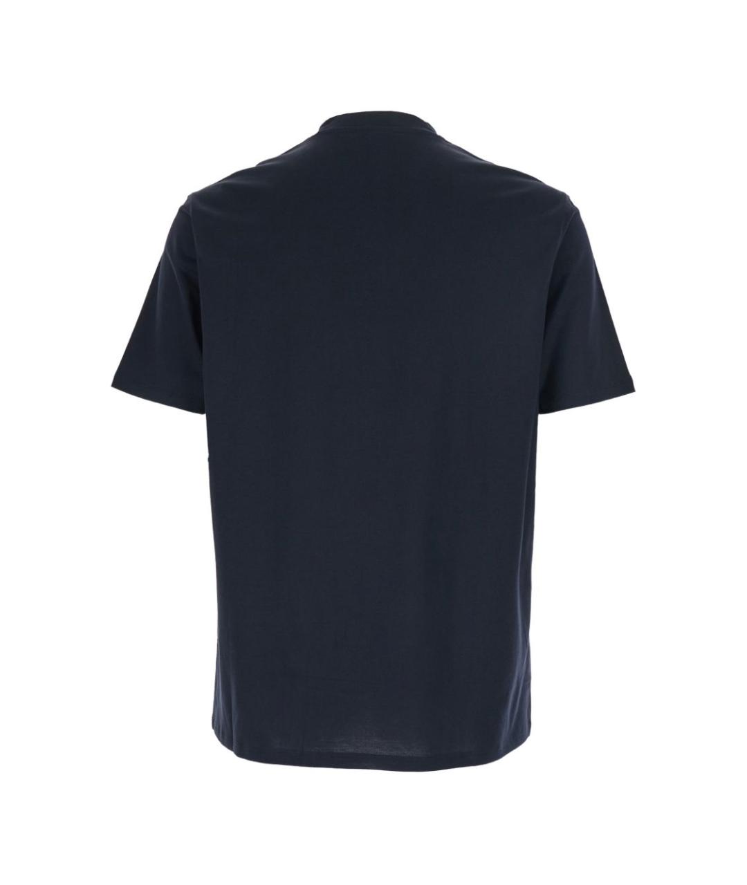 EMPORIO ARMANI Синяя хлопковая футболка, фото 3