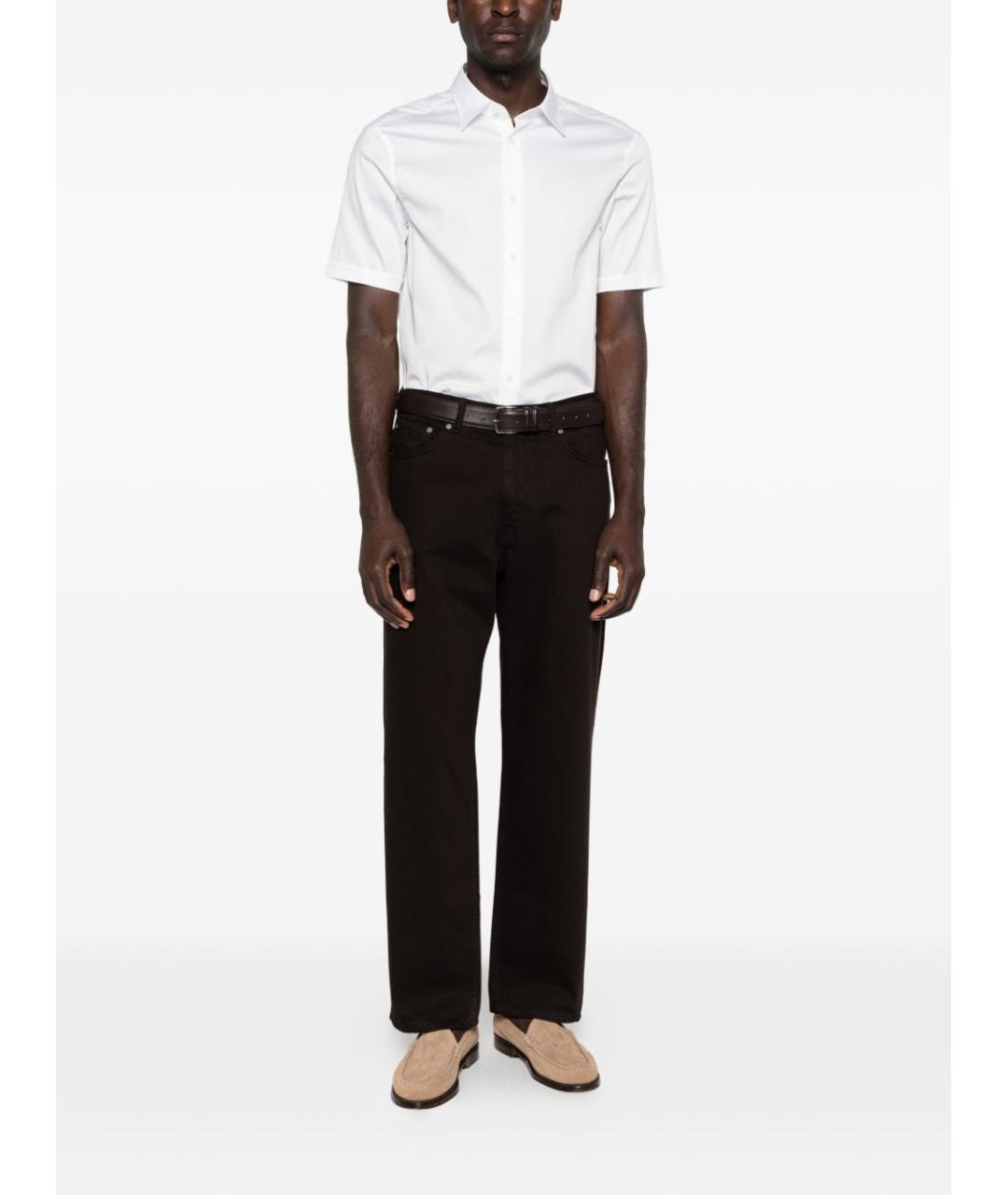 EMPORIO ARMANI Белая хлопковая классическая рубашка, фото 2