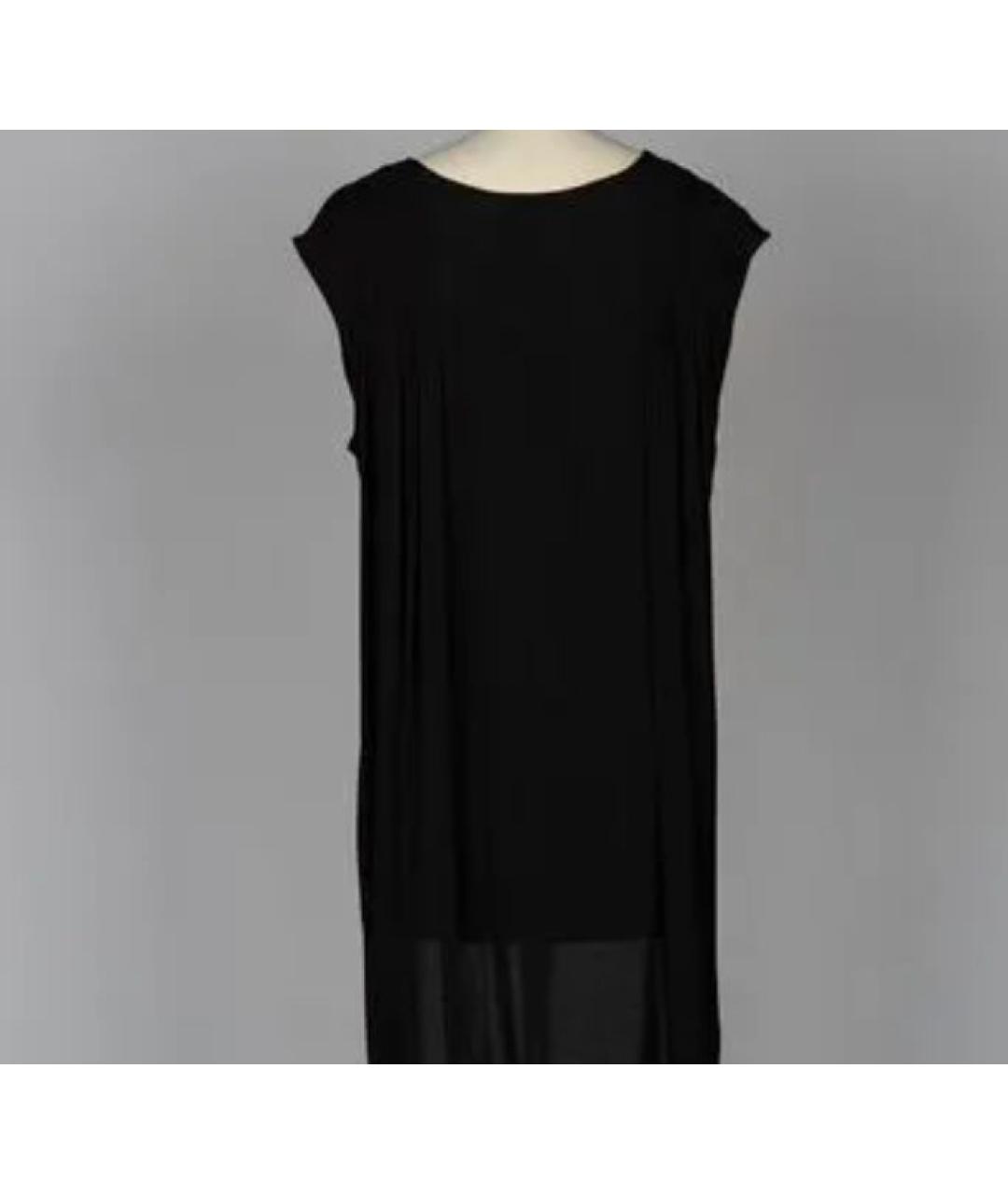 ANN DEMEULEMEESTER Черная вискозная майка, фото 4