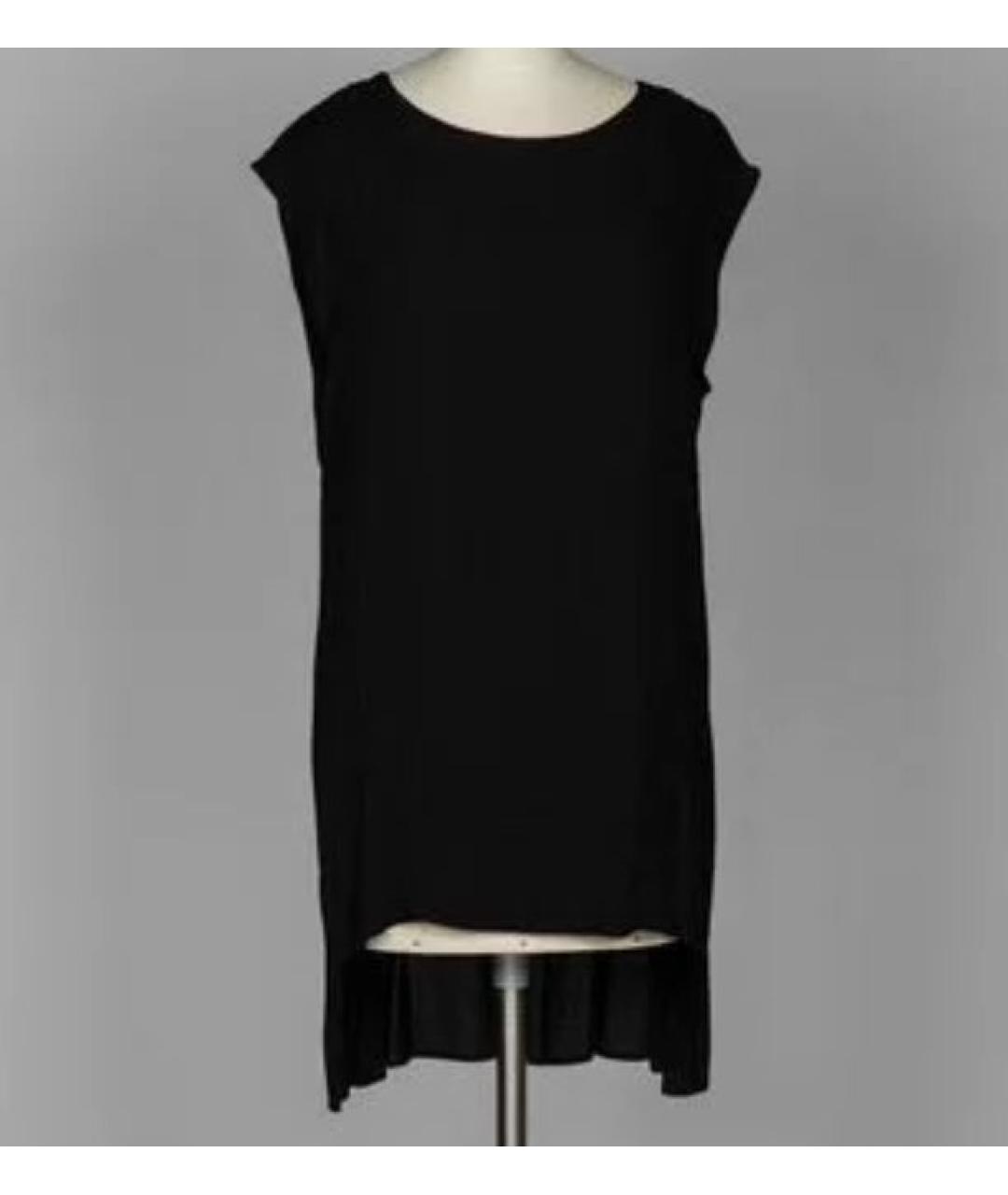 ANN DEMEULEMEESTER Черная вискозная майка, фото 3