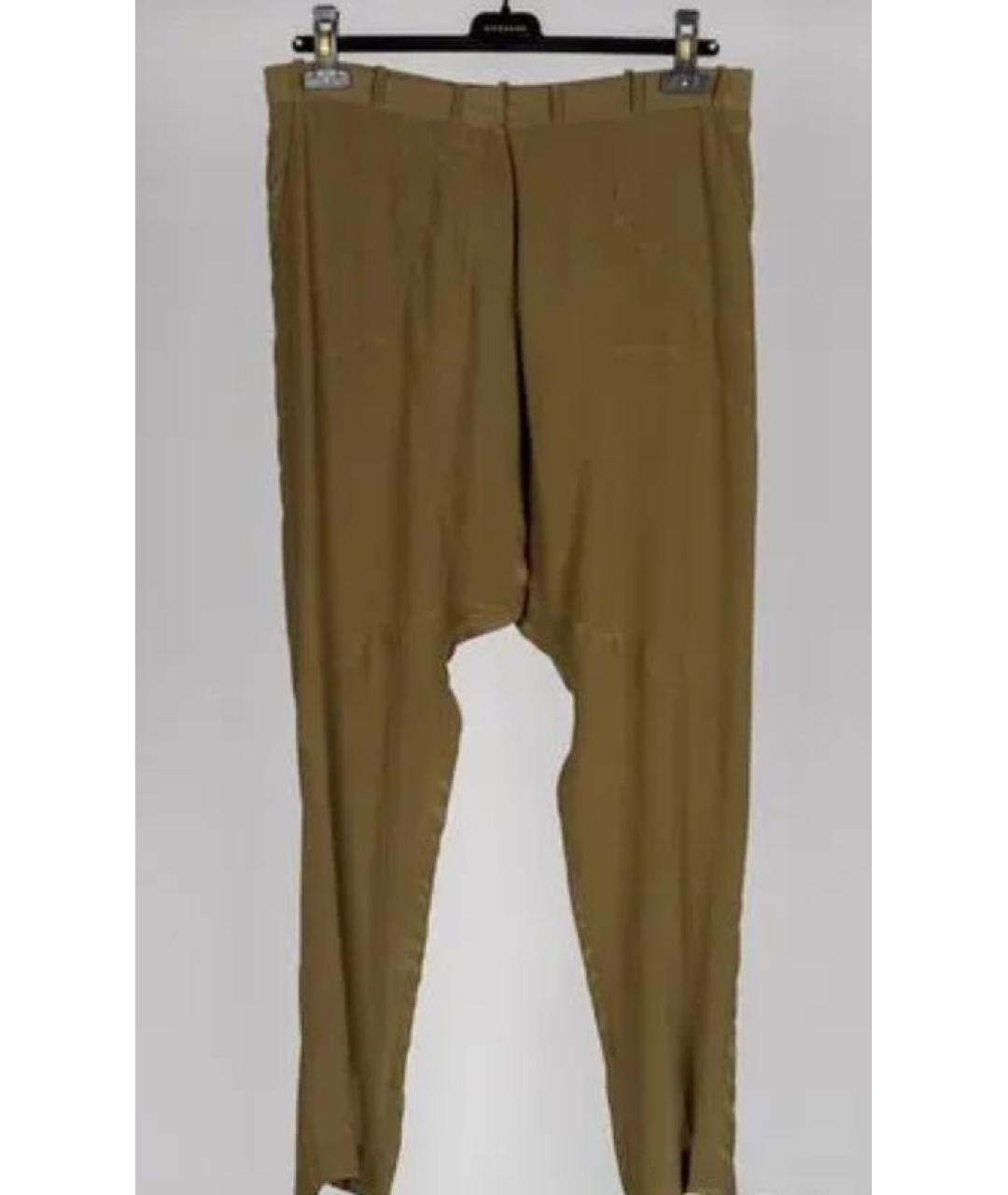 GIVENCHY Хаки шелковые брюки узкие, фото 5