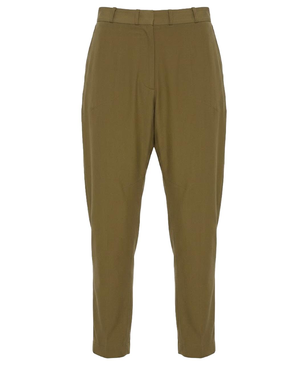 GIVENCHY Хаки шелковые брюки узкие, фото 1