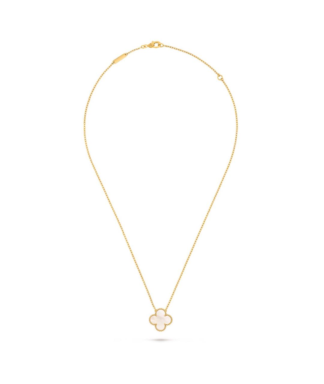VAN CLEEF & ARPELS Белая подвеска из желтого золота, фото 4