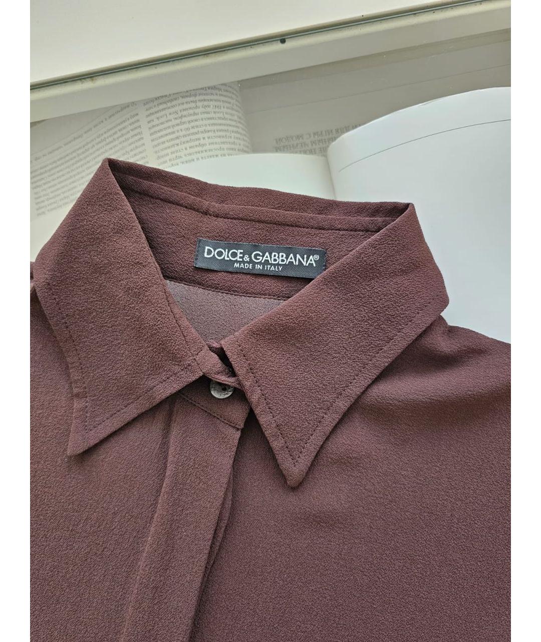 DOLCE&GABBANA Коричневая рубашка, фото 6
