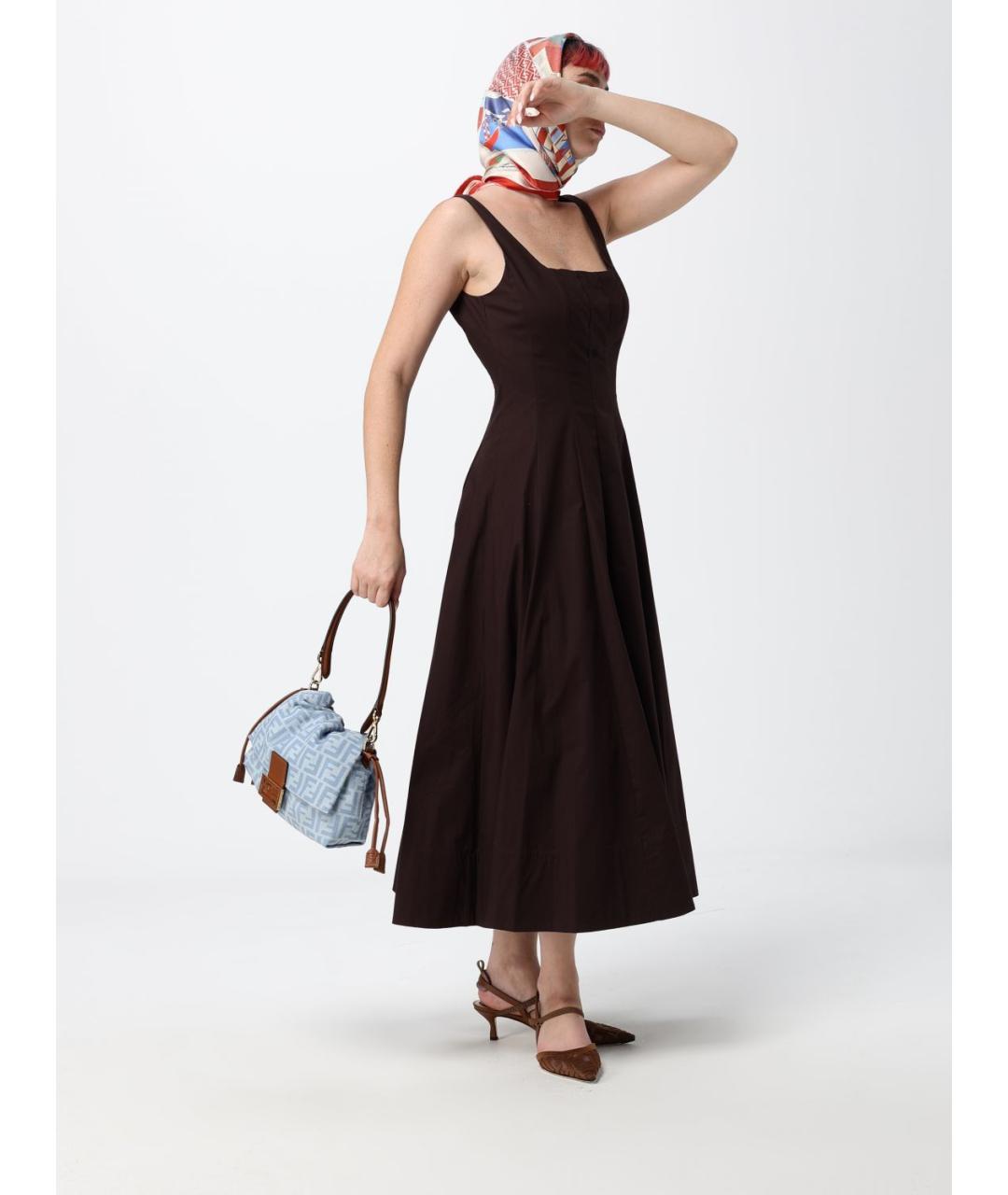 FENDI Мульти шелковый шарф, фото 4