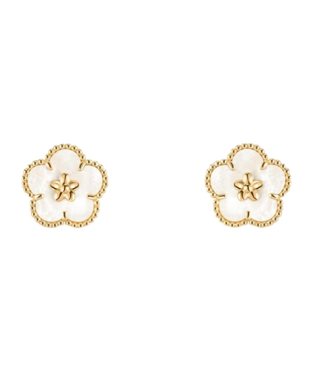 VAN CLEEF & ARPELS Белые серьги из желтого золота, фото 1