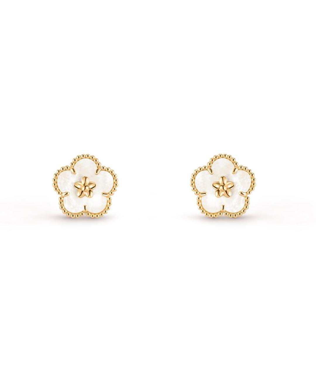 VAN CLEEF & ARPELS Белые серьги из желтого золота, фото 4