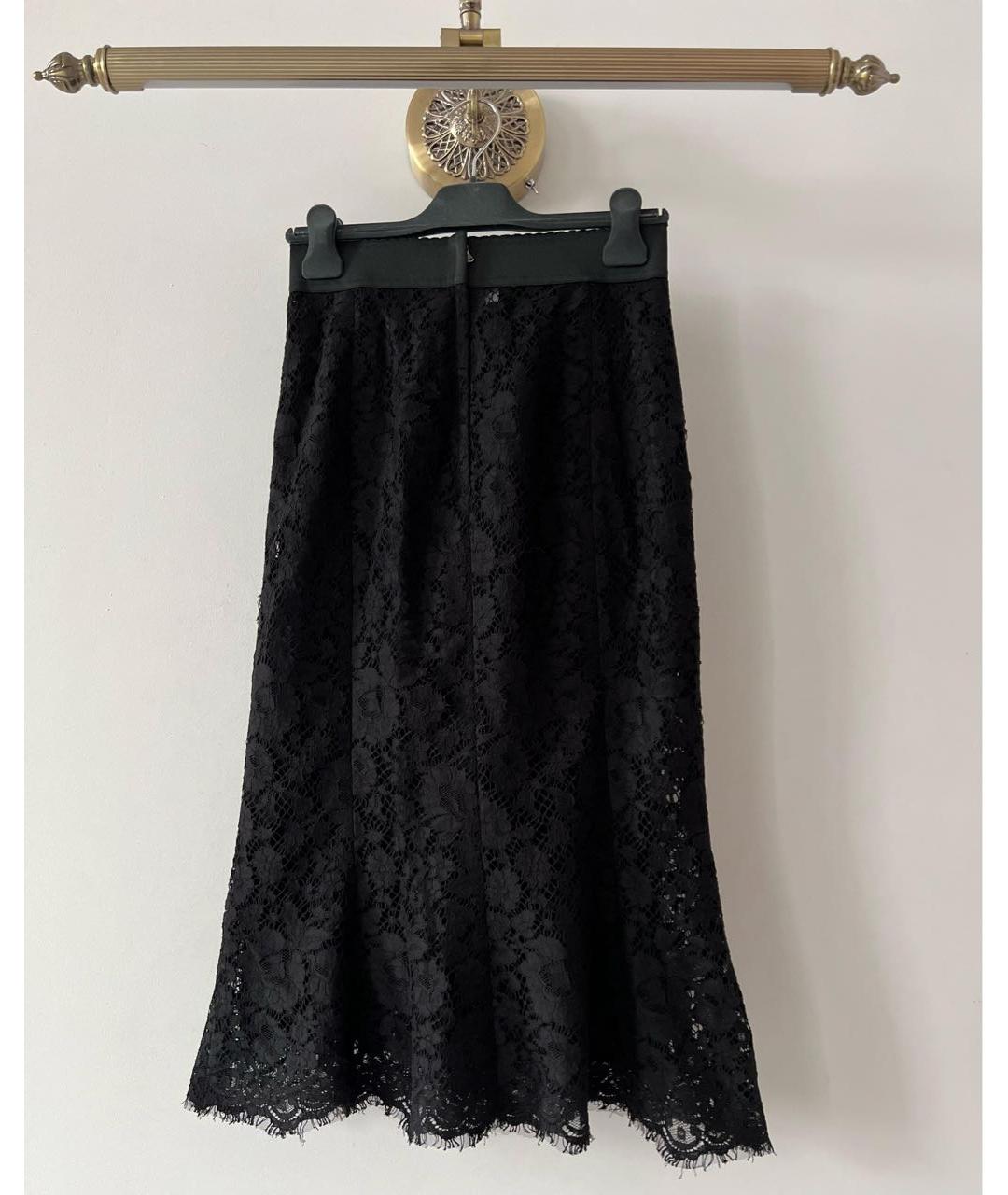 DOLCE&GABBANA Черная юбка миди, фото 2